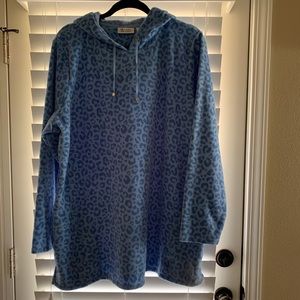 Denim&Co microfleece tunic hoodie